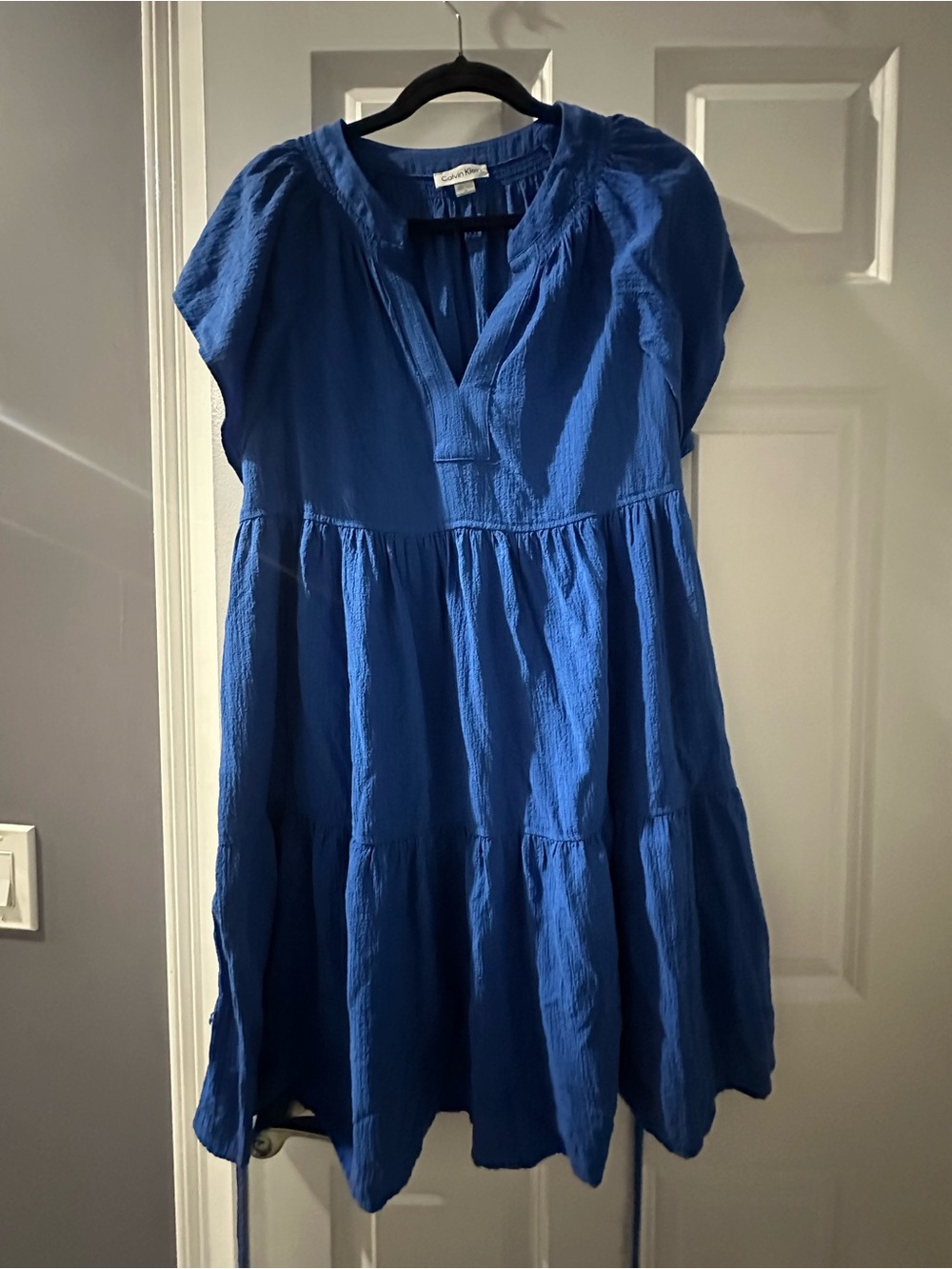 Calvin Klein Royal Blue Smocked Waist Dress